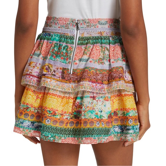 Alice + Olivia Jojo tiered Mini Skirt, floral🌺multicolored size 6 NWT✨ - Picture 2 of 8